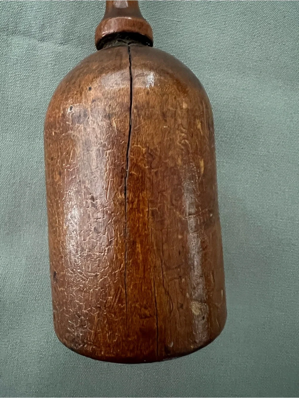 Vintage Wooden Mallet Masher Pestle with Natural Aged Patina 11”